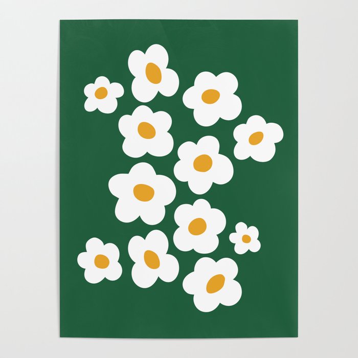 Retro spring flower nature drawing Poster Gallery Image 1