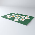 Retro spring flower nature drawing Rug Gallery Image 3