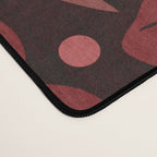 Eternal Summer Block Print Countryside Vibes Flower Garden Crimson Red Desk Mat Gallery Image 4