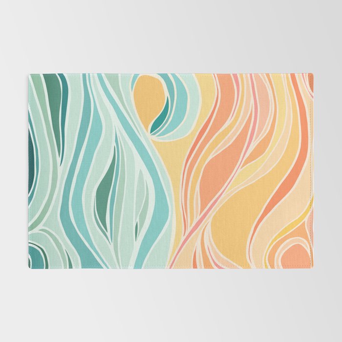 Sea and Sky Abstract Landscape Rug Gallery Image 2