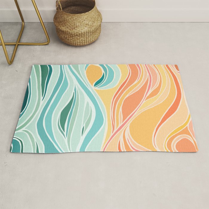 Sea and Sky Abstract Landscape Rug Gallery Image 1