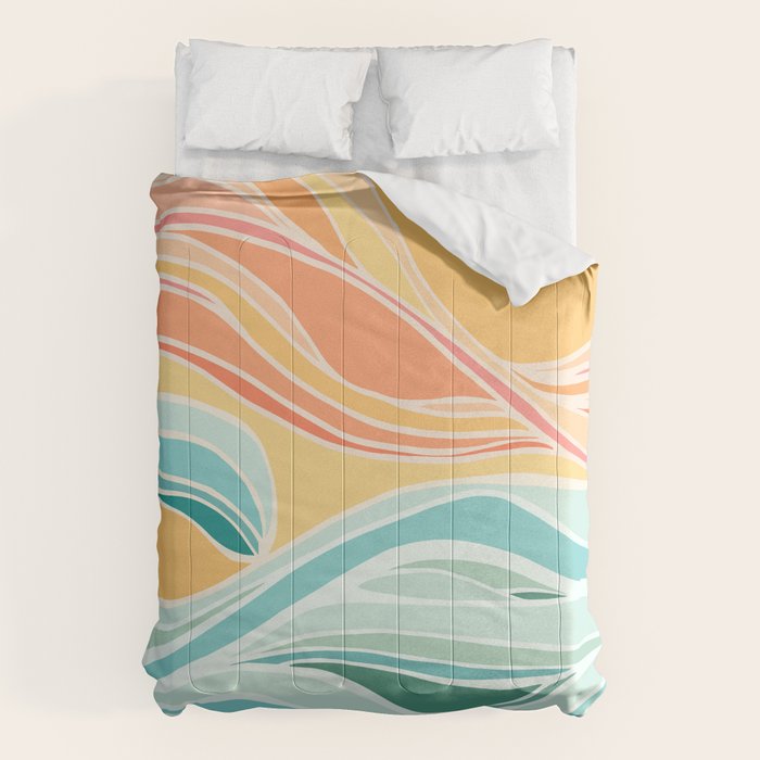 Sea and Sky Abstract Landscape Comforter Gallery Image 1