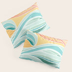 Sea and Sky Abstract Landscape Pillow Sham Gallery Image 3