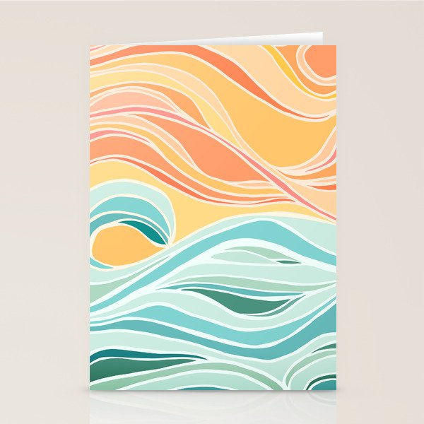 Sea and Sky Abstract Landscape Stationery Card Gallery Image 2