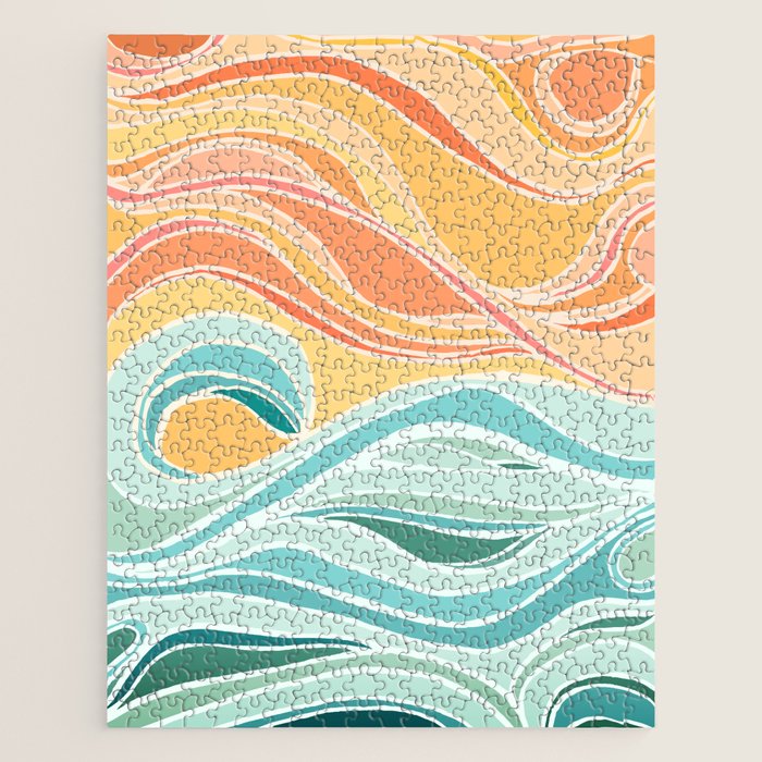 Sea and Sky Abstract Landscape Jigsaw Puzzle Gallery Image 1