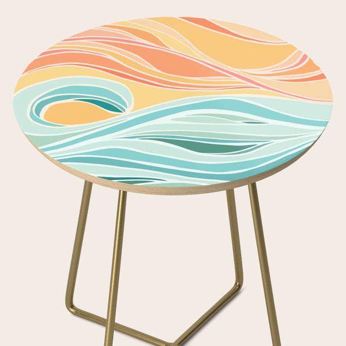 Sea and Sky Abstract Landscape Side Table Gallery Image 2