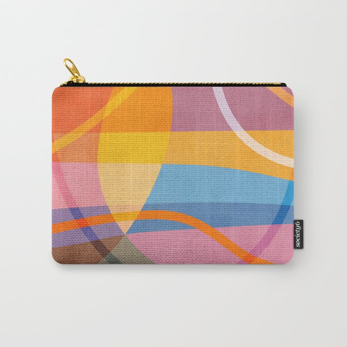 Modern Bold Colorful Shapes Artwork Carry All Pouch Gallery Image 1