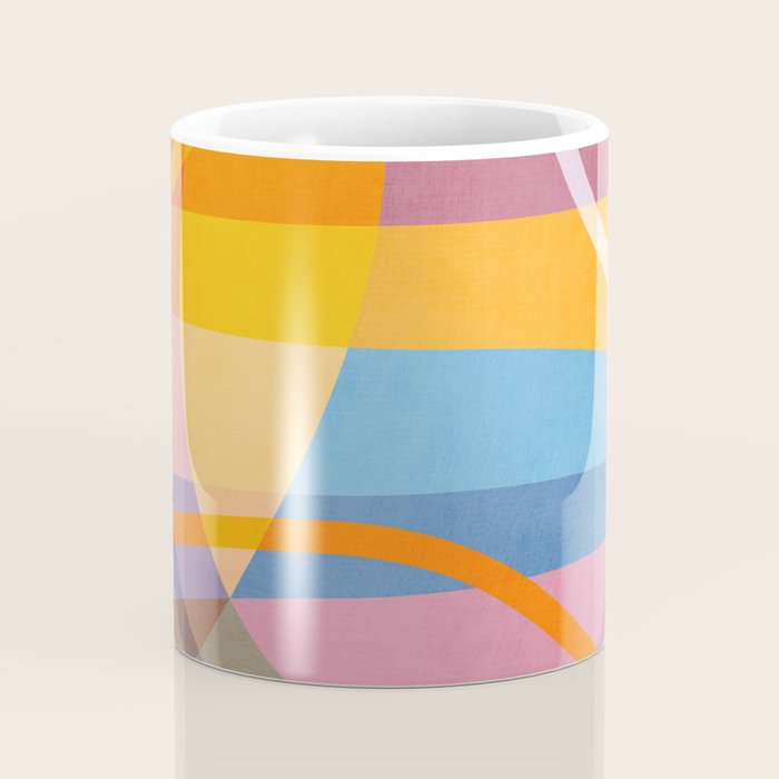 Modern Bold Colorful Shapes Artwork Coffee Mug Gallery Image 4