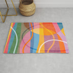 Modern Bold Colorful Shapes Artwork Rug Gallery Image 1