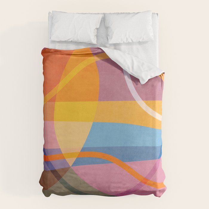 Modern Bold Colorful Shapes Artwork Duvet Cover Gallery Image 6