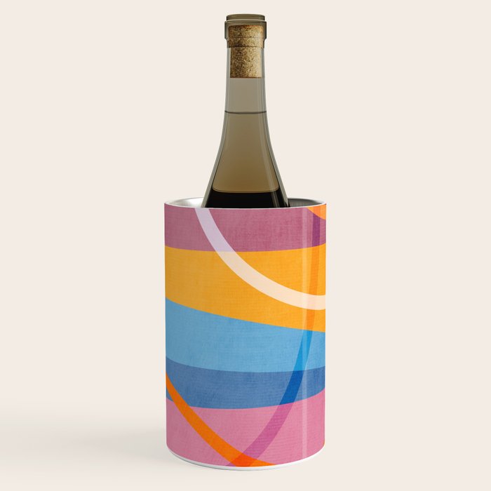Modern Bold Colorful Shapes Artwork Wine Chiller Gallery Image 3
