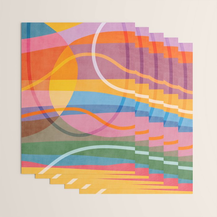 Modern Bold Colorful Shapes Artwork Wrapping Paper Gallery Image 3