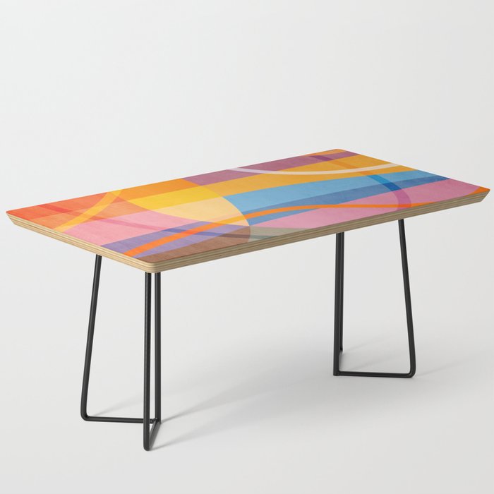 Modern Bold Colorful Shapes Artwork Coffee Table Gallery Image 1