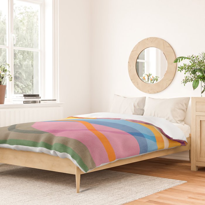 Modern Bold Colorful Shapes Artwork Duvet Cover Gallery Image 2