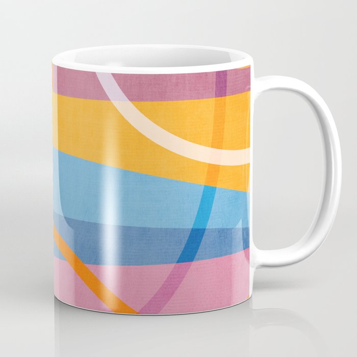 Modern Bold Colorful Shapes Artwork Coffee Mug Gallery Image 1