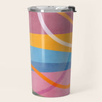 Modern Bold Colorful Shapes Artwork Travel Mug Gallery Image 2