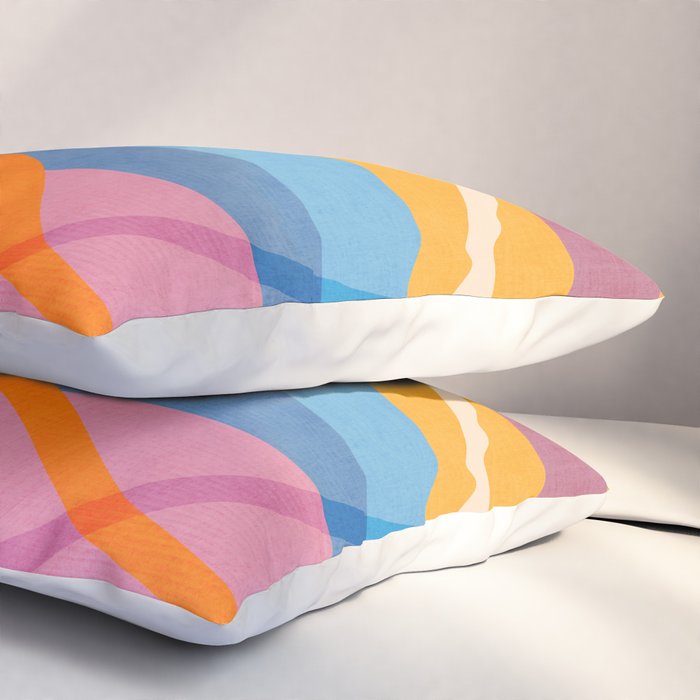 Modern Bold Colorful Shapes Artwork Pillow Sham Gallery Image 3