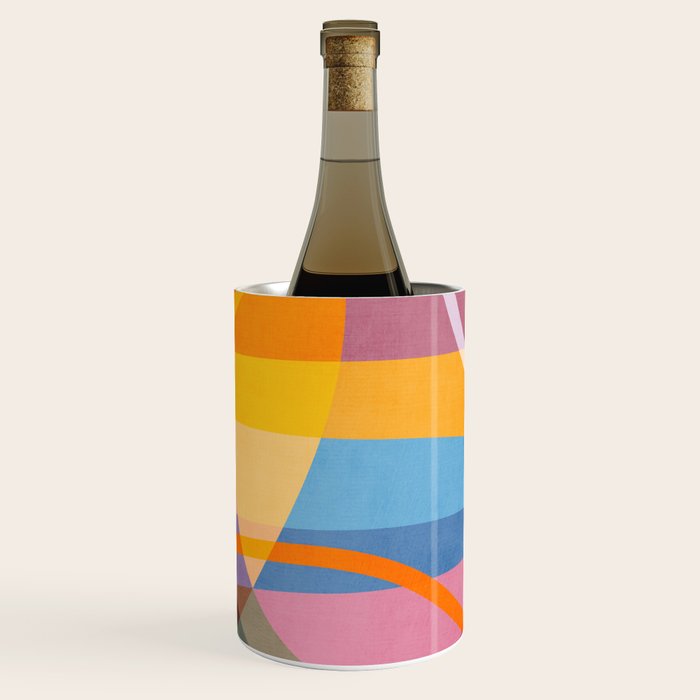 Modern Bold Colorful Shapes Artwork Wine Chiller Gallery Image 1