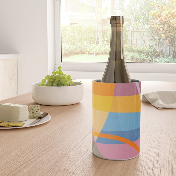 Modern Bold Colorful Shapes Artwork Wine Chiller Gallery Image 4