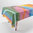 Modern Bold Colorful Shapes Artwork Tablecloth Gallery Image 1