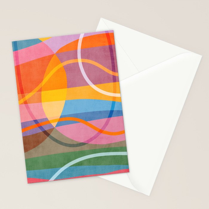 Modern Bold Colorful Shapes Artwork Stationery Card Gallery Image 2