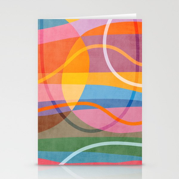 Modern Bold Colorful Shapes Artwork Stationery Card Gallery Image 2