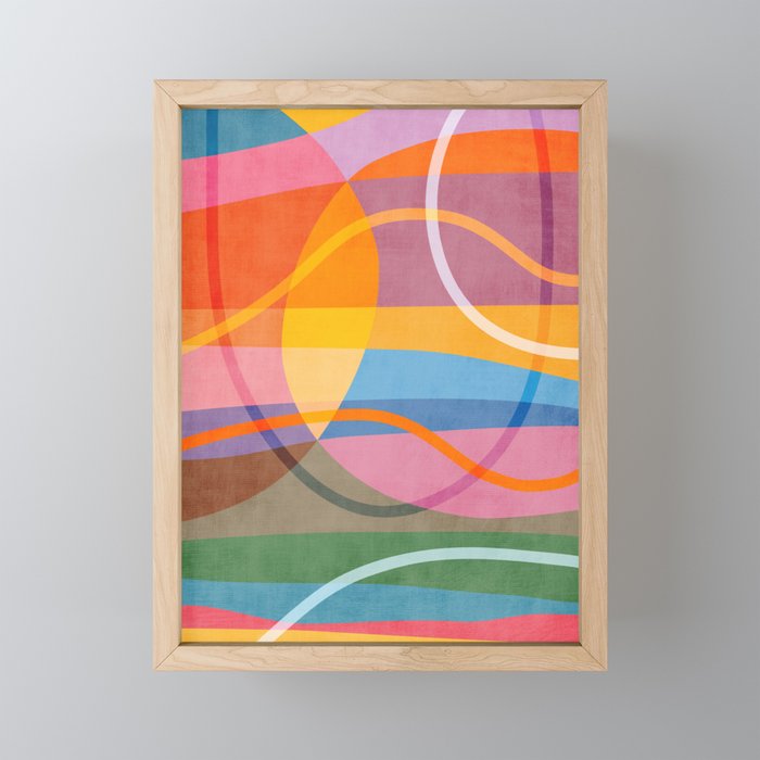 Modern Bold Colorful Shapes Artwork Mini Art Print Gallery Image 1