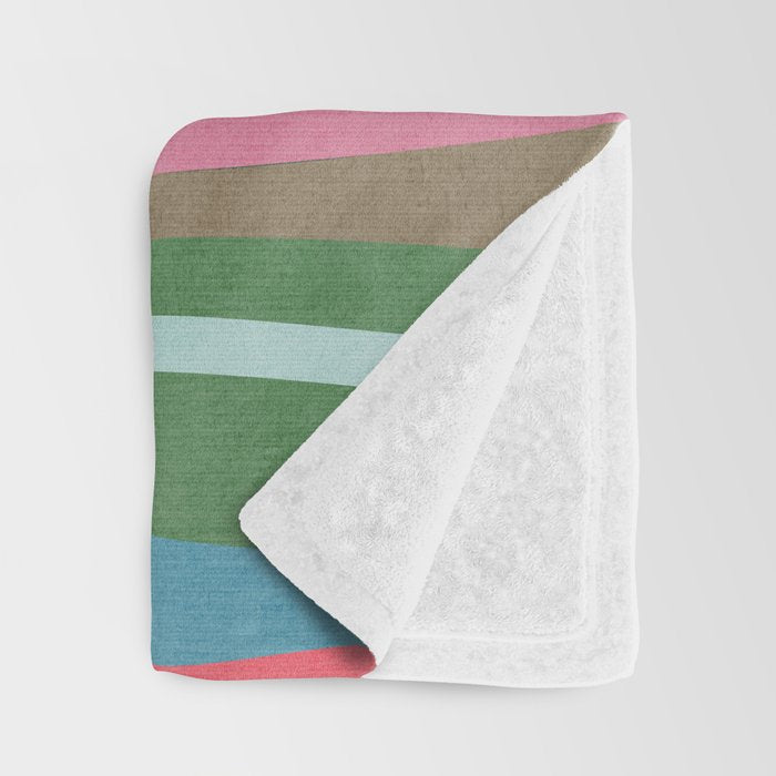 Modern Bold Colorful Shapes Artwork Throw Blanket Gallery Image 3