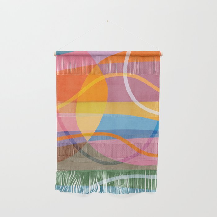 Modern Bold Colorful Shapes Artwork Wall Hanging Gallery Image 1