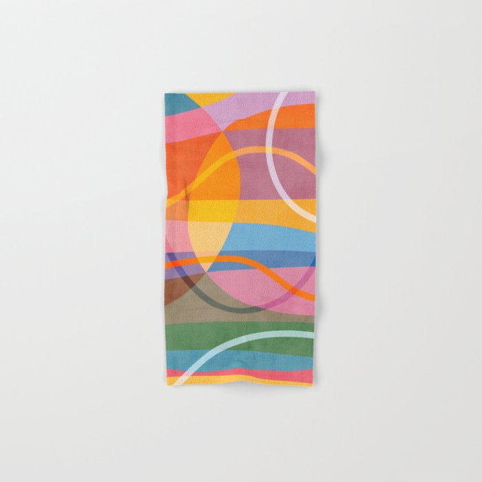 Modern Bold Colorful Shapes Artwork Bath Towel Gallery Image 1