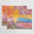 Modern Bold Colorful Shapes Artwork Placemat Gallery Image 1