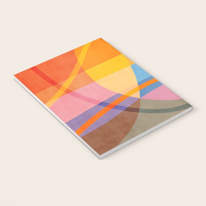 Modern Bold Colorful Shapes Artwork Notebook Gallery Image 3