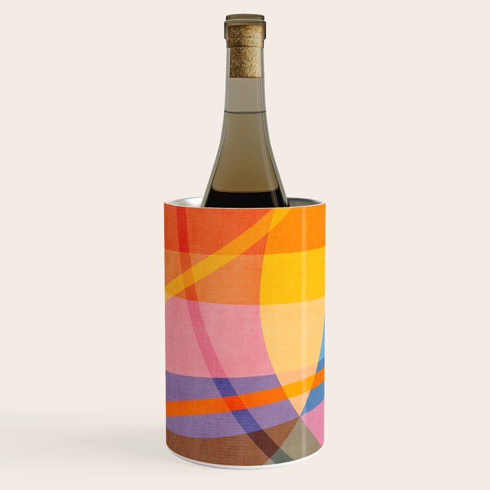 Modern Bold Colorful Shapes Artwork Wine Chiller Gallery Image 2