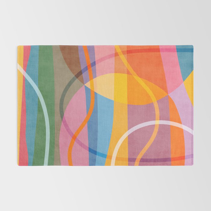 Modern Bold Colorful Shapes Artwork Rug Gallery Image 2