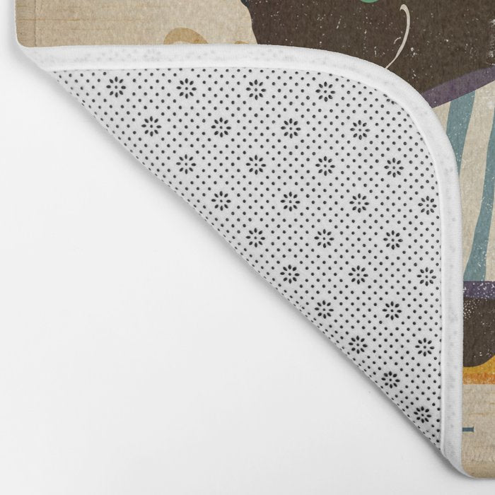 scottie dog art artwork beach scottish terrier sandals flip flops beach life Bath Mat Gallery Image 2