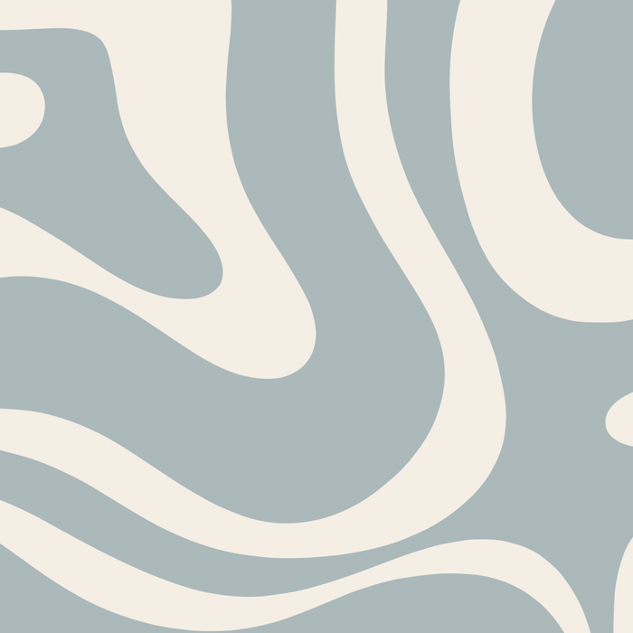 Modern Liquid Swirl Abstract Pattern in Light Blue-Grey and Cream  Coffee Mug Gallery Image 2