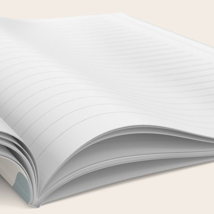 Modern Liquid Swirl Abstract Pattern in Light Blue-Grey and Cream  Notebook Gallery Image 2