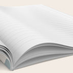 Modern Liquid Swirl Abstract Pattern in Light Blue-Grey and Cream  Notebook Gallery Image 2