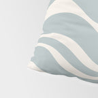 Modern Liquid Swirl Abstract Pattern in Light Blue-Grey and Cream  Pillow Sham Gallery Image 4