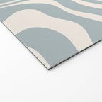 Modern Liquid Swirl Abstract Pattern in Light Blue-Grey and Cream  Welcome Mat Gallery Image 2