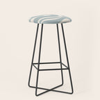 Modern Liquid Swirl Abstract Pattern in Light Blue-Grey and Cream  Stool Gallery Image 1
