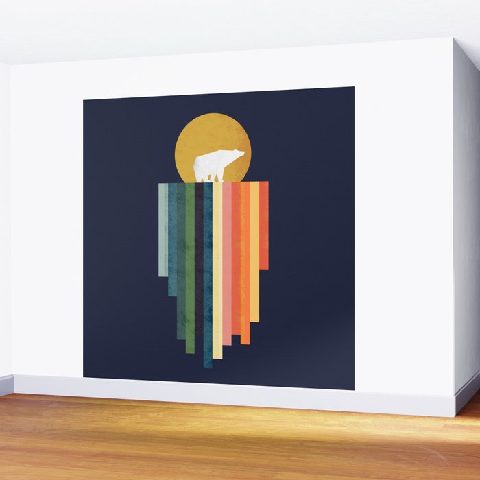 Polar bear on ice cream Wall Mural Gallery Image 2