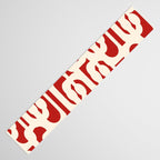 Mid Century Modern Retro Contemporary Loop Pattern in Red and Cream Table Runner Gallery Image 3