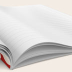 Mid Century Modern Retro Contemporary Loop Pattern in Red and Cream Notebook Gallery Image 2