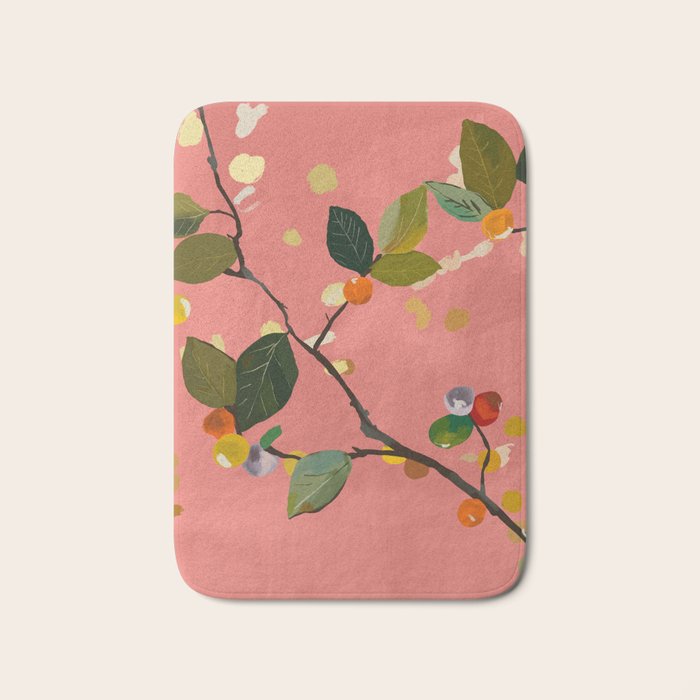 Cherry Fruit Branch III Bath Mat Gallery Image 1