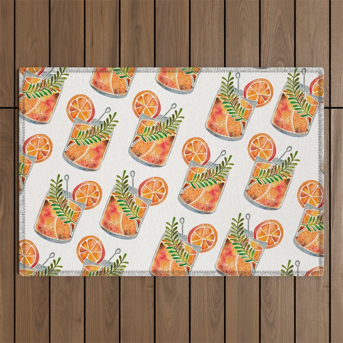 Blood Orange Tequila Sunrise Outdoor Rug Gallery Image 1