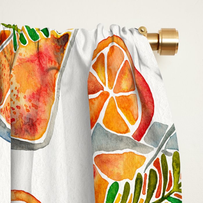 Blood Orange Tequila Sunrise Window Curtain Gallery Image 2