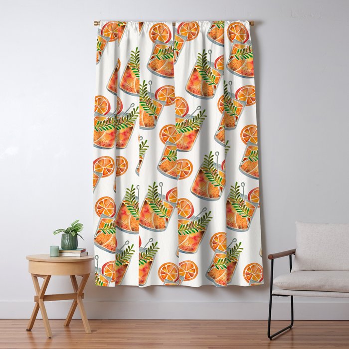 Blood Orange Tequila Sunrise Window Curtain Gallery Image 5