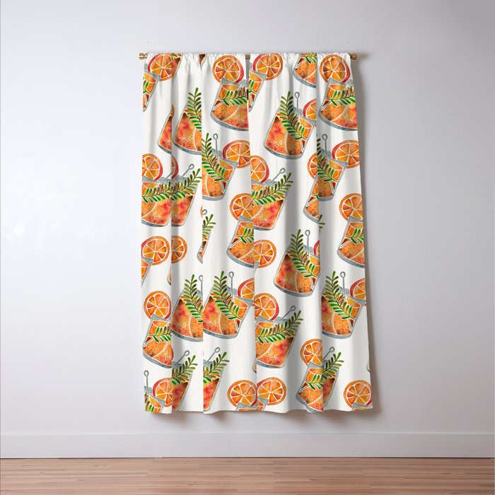 Blood Orange Tequila Sunrise Window Curtain Gallery Image 3