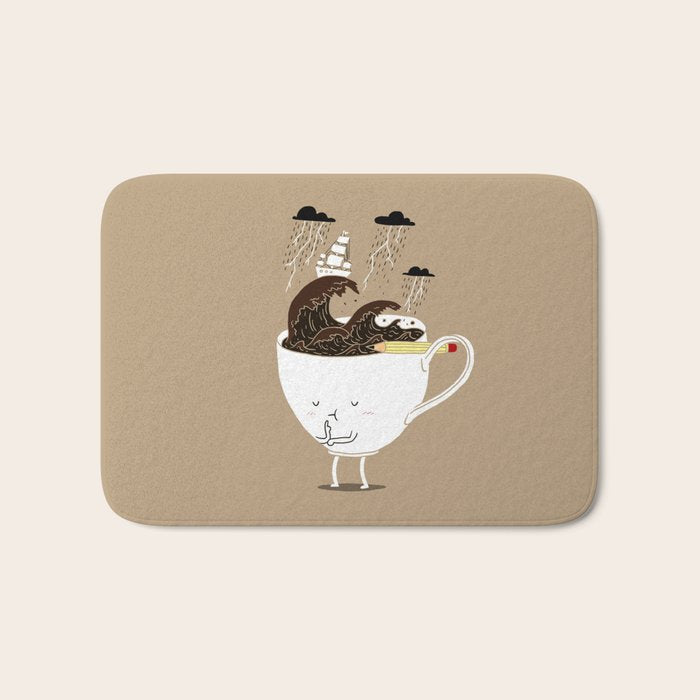 Brainstorming Coffee Bath Mat Gallery Image 1